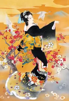 Пазл EPOCH из 300 деталей Haruyo Shukutsuru x Клей в комплекте Лопатка в комплекте Билет для подсчета очков в комплекте Иллюстрация/искусство EPOCH (26 38см) 26-329