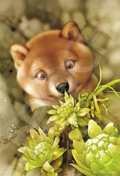 Пазл EPOCH из 300 деталей: Макото Мурамацу, тающий снег и щенок x с лопаточкой, в комплект входит билет на подсчет очков, иллюстрация/искусство EPOCH (26 38см) 28-818с