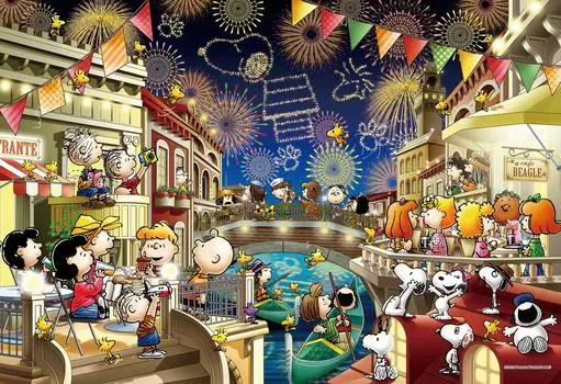 Пазл Epoch из 300 деталей PEANUTS Snoopy Fireworks x с клеем и шпателем с купоном для подсчета очков EPOCH (26 38см) 28-310с