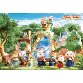 Пазл EPOCH из 300 деталей Sylvanian Families Большой водопад в секретном лесу (26 х 38 см) 28-111 с клеем и шпателем с оценочным талоном EPOCH
