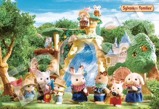 Пазл EPOCH из 300 деталей Sylvanian Families Большой водопад в секретном лесу (26 х 38 см) 28-111 с клеем и шпателем с оценочным талоном EPOCH