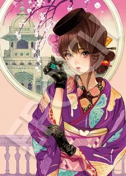 Пазл EPOCH из 500 деталей Хироми Мацуо с круглым окном x с лопаточкой, в комплект входит билет на подсчет очков Иллюстрация/искусство EPOCH (38 53см) Клей 06-126s, в комплекте,