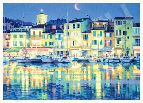 Пазл EPOCH из 500 деталей Teppei Sasakura Vacation x с клеем и шпателем с очками подсчета очков Иллюстрация/Искусство EPOCH ~Лунная сторона~ (38 53см) 07-800с