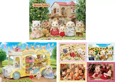 Пазл EPOCH Piece Sylvanian Families x 3 типа головоломок с образцом и направляющей рамкой для детей от 3 лет Игрушка EPOCH 42/56/63 Детская (18.2
