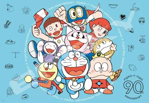 Пазл Fujiko Fujio 90th Anniversary 1000 элементов F. (1000Т-500) белый
