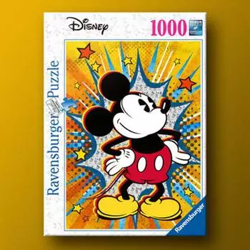 Пазл-головоломка Ravensburger с ретро-постером «Микки Дисней» из 1000 деталей, популярная корейская настольная игра