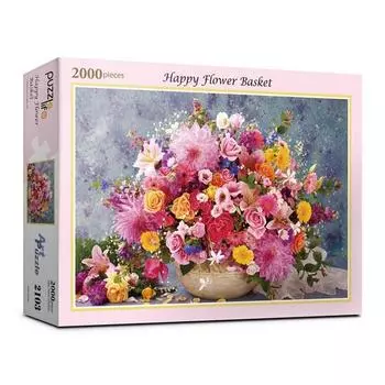 Пазл Happy Bouquet PL2103, разные цвета, эмульсия для пазла в комплекте, 2000 деталей