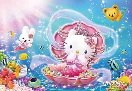 Пазл Hello Kitty Mermaid Princess, большой элемент, 150 элементов (26x38см)