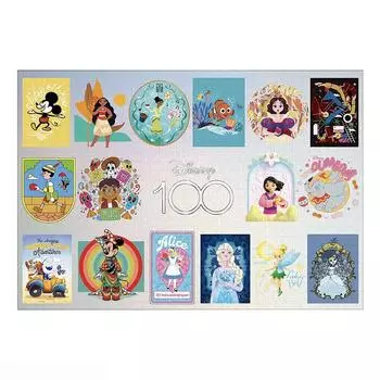 Пазл из 1000 деталей Disney Artist Series Disney100Global (51х73,5см) белый