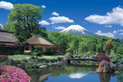 Пазл из 1000 деталей Epoch Puzzle Master Fuji и Oshino Village Yamanashi Цельтесь! Монтана. - (50x75cm)
