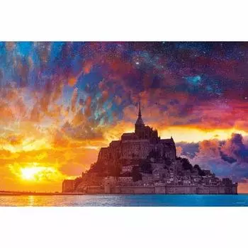 Пазл из 1000 деталей Фэнтези Плавающий в море Святой (Мон-Мишель) (50x75cm)