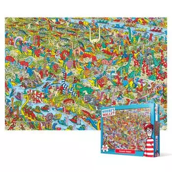 Пазл из 1000 деталей - Find Wally Jurassic Game, популярная корейская головоломка