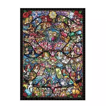 Пазл из 1000 деталей «Коллекция героинь Диснея», витражное стекло, самые маленькие 1000 деталей и Disney/Pixar World s (29,7x42см)