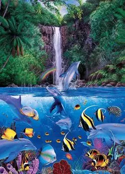 Пазл из 1000 деталей Lassen Eternal Rainbow Sea IV Очень маленький элемент [Светящийся пазл] (38х53см)