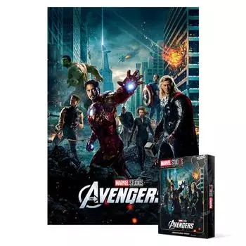 Пазл из 1000 деталей - Marvel Avengers 10th Anniversary Edition, популярная корейская головоломка