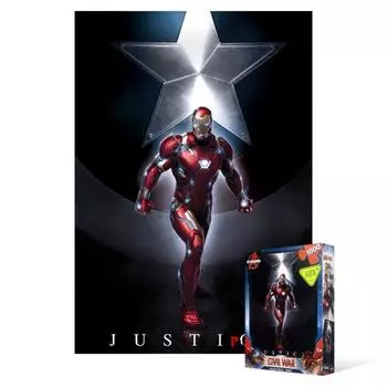 Пазл из 1000 деталей - Marvel Civil War Iron Man (Светящийся), популярная корейская головоломка