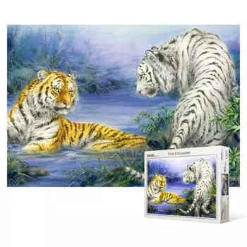 Пазл из 1000 деталей - Первая встреча Бэк Ын Хо и Хван Гым Хо, популярная корейская головоломка