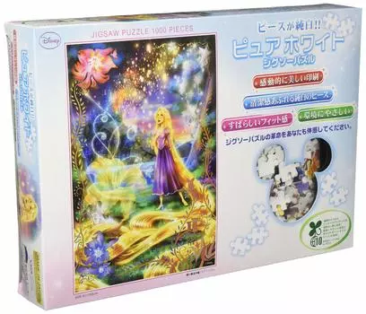 Пазл из 1000 деталей Рапунцель на башне Сияющие волшебные волосы [Чисто белый] (51х73,5см)