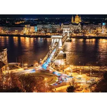 Пазл из 1000 деталей - Река Дунай и мост Сечени (мини), популярная корейская головоломка