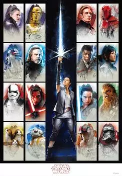 Пазл из 1000 деталей Star Wars Last ~The Jedi~ (51х73,5см)