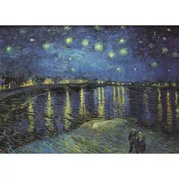 Пазл из 1000 деталей - Звездная ночь на Роне (Дерево), популярная корейская головоломка