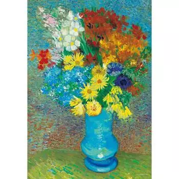Пазл из 1014 элементов - Цветы в синей вазе, популярная корейская головоломка