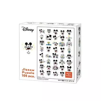 Пазл из 108 деталей Disney Kanahei Иллюстрация Микки Друзья x & (18.2 25.7см)