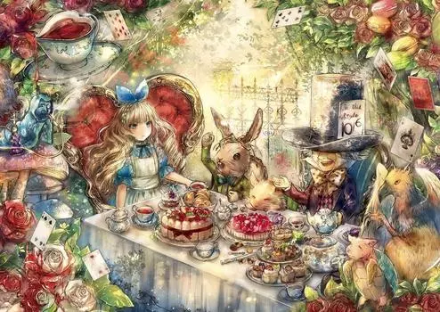 Пазл из 108 деталей Фантастическое искусство чаепития~ONINEKO~ Alice s (18,2x25,7см)