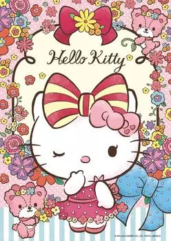 Пазл из 108 деталей Hello Kitty Цветочная девочка (18,2x25,7см)