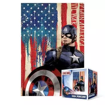 Пазл из 108 деталей - Marvel Civil War Captain America 2 (мини), популярная корейская головоломка