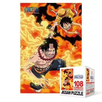 Пазл из 108 деталей / One Piece - Луффи и Эйс (Мини) Анимационный мультфильм с персонажами из 108 частей, популярный корейский пазл