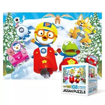 Пазл из 108 деталей - Pororo Jumping (мини), популярная корейская головоломка