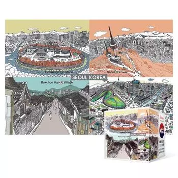 Пазл из 108 деталей / знаменитые места в Сеуле (мини), популярная корейская головоломка