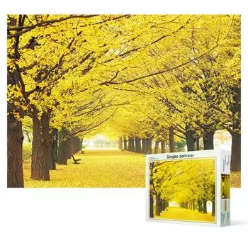 Пазл из 150 деталей - Golden Ginkgo Tree Road, популярная корейская головоломка
