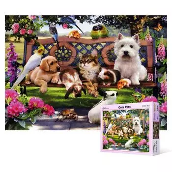 Пазл из 150 деталей - милые друзья-животные, популярная корейская головоломка