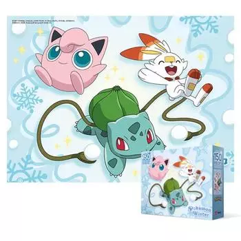 Пазл из 150 деталей - Покемон Бульбазавр и его друзья, популярная корейская головоломка