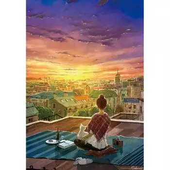 Пазл из 2000 элементов - Закат (Мини), популярная корейская головоломка