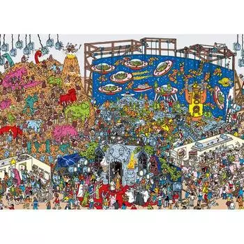 Пазл из 2000 деталей - Finding Wally Dinosaur Astronaut, популярная корейская головоломка