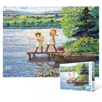 Пазл из 200 деталей / Энн из Зелёных Мезонинов - Рыбалка (над), популярная корейская головоломка