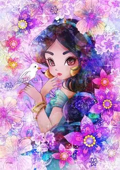 Пазл из 266 деталей Aladdin Glamorous Eyes Tight Series (жасмин) [Чисто белый] (18,2x25,7см)