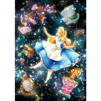 Пазл из 266 деталей Disney Sparkling Mysterious Dream (Алиса) Плотная деталь [Витражное искусство] (18,2x25,7см)