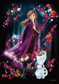 Пазл из 266 деталей Frozen Неизменный Свет Сердца Плотный Элемент (Анна) [Витражное искусство] (18,2x25,7см)