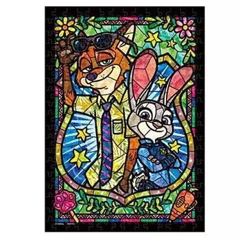 Пазл из 266 деталей «Зверополис» Джуди и Ник Тайт, серия [Витражи] (18,2x25,7см)