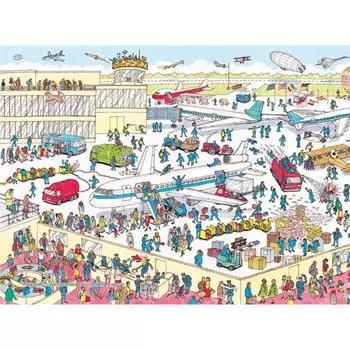 Пазл из 300 деталей - Find Wally Airport, популярная корейская головоломка