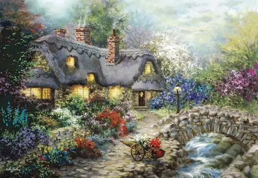 Пазл из 300 деталей «Мастер пазлов Ники Бохем» Загородный коттедж. Цельтесь! (26x38см)