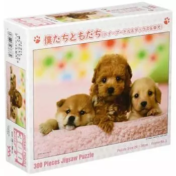 Пазл из 300 деталей Наши друзья (Той-пудель, такса и сиба-ину) (26x38см)