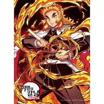 Пазл из 500 деталей - Demon Slayer Blade Rengoku Flame, популярная корейская головоломка