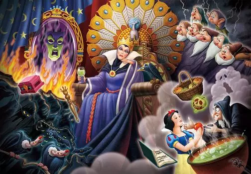 Пазл из 500 деталей Disney Distorted Tight Series Self-Esteem (Белоснежка) [Чисто белый] (25x36см)