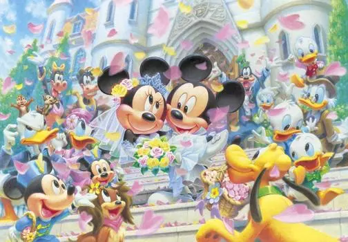 Пазл из 500 деталей Disney Flower Shower Dream Gyutto Series [Витражное искусство] (25x36см) [Элемент]