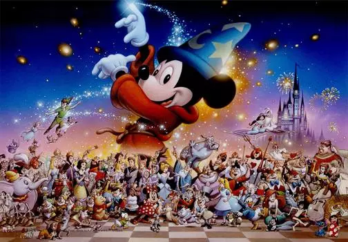 Пазл из 500 деталей Disney Party Gyutto Series Mickey s [Витражное искусство] (25x36см)
